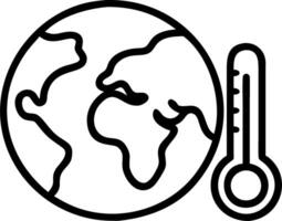 Glossy globe and thermometer with holographic climate data floating above vector