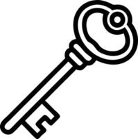 Glossy golden key with keyhole vector