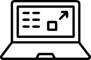 Glossy laptop with marketing software and project timeline open vector