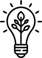 Glossy Light Bulb Tree with Copy Space vector