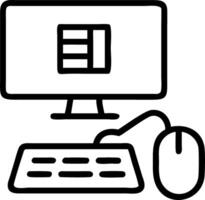 Glossy mouse and keyboard on a reflective desk surface with a financial application open vector