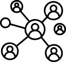 Glossy network of connected voters vector