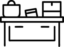 Glossy office environment with marketing materials neatly arranged vector