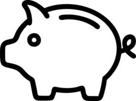 Glossy Piggy Bank with Copy Space vector
