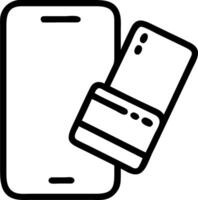 Glossy smartphone with floating holographic coins and a calculator display vector