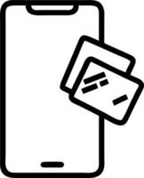 Glossy smartphone with floating holographic coins and a calculator display vector