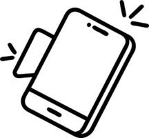 Glossy smartphone with holographic notifications and marketing alerts vector