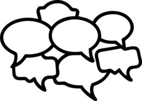 Glossy speech bubble collage vector