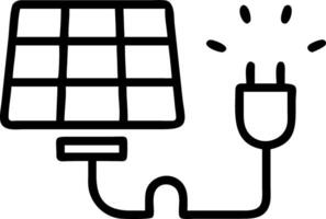 Glossy solar panel and plug with holographic energy efficiency and sustainability metrics vector