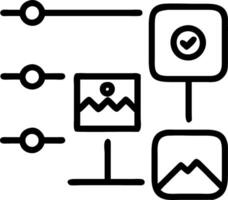 Glossy timeline interface representing project milestones vector