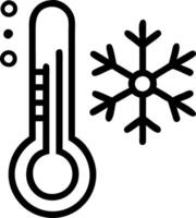 Glossy thermometer and snowflake with holographic temperature and weather data vector