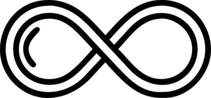 Glossy white infinity symbol vector