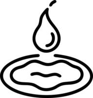 Glossy white surface with a single wine drop creating ripples vector