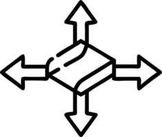 Glowing abstract arrow network representing interconnected business strategies vector