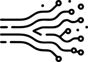 Glowing abstract digital waves with data streams vector