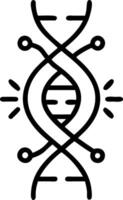 Glowing abstract DNA helix representing organizational structure vector