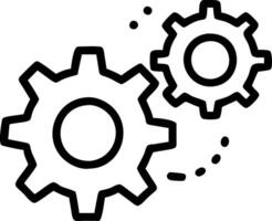 Glowing abstract gears in motion representing operational efficiency vector