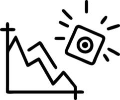 Glowing abstract financial report with rising and falling data points vector