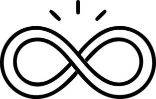 Glowing abstract infinity symbol representing limitless business potential vector