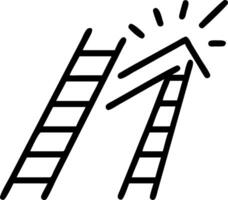 Glowing abstract ladder representing career progression vector