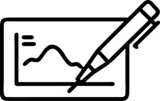 Glowing abstract line graph with a digital pen drawing financial trends vector