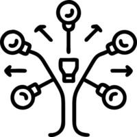 Glowing abstract marketing tree with branches representing different campaigns vector