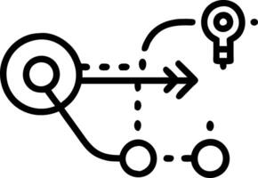Glowing abstract marketing strategy roadmap with key milestones vector