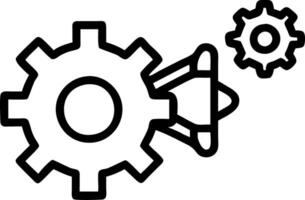 Glowing abstract marketing gear with interconnected cogs turning vector
