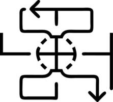 Glowing abstract maze representing strategic planning vector