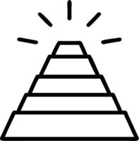 Glowing abstract pyramid representing organizational hierarchy vector