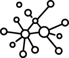 Glowing abstract network nodes representing business connectivity vector