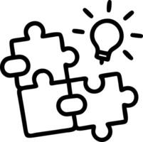 Glowing abstract puzzle pieces forming a complete picture vector