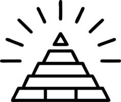 Glowing abstract pyramid representing hierarchical scaling in business vector