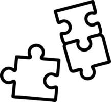 Glowing abstract puzzle pieces coming together representing strategic alignment vector