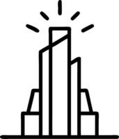 Glowing abstract skyscraper representing vertical business expansion vector