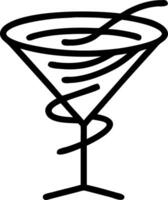 Glowing abstract spiral forming a martini glass vector