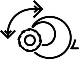 Glowing abstract spiral representing process optimization vector