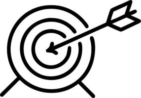 Glowing abstract target with marketing arrows hitting the bullseye vector