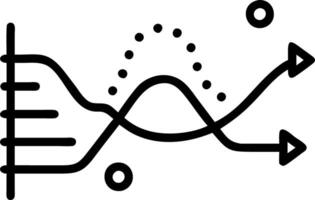 Glowing abstract wave forming a marketing graph with vibrant data points vector