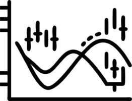 Glowing abstract wave forming a stock market ticker vector