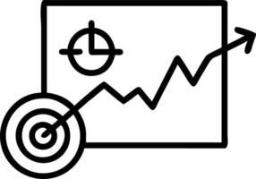 Graph and target border frame with Market Analysis text and copy space vector