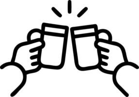 Group of colleagues toasting with coffee mugs during a team lunch vector