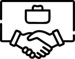Handshake and briefcase border frame with Client Relations text and copy space vector