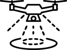Holographic drone with floating flight data and copy space vector