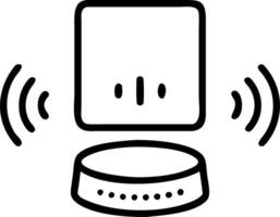 Holographic digital assistant with floating voice commands and copy space vector
