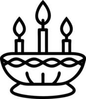 Holographic Krathong with Glowing Candles vector
