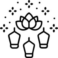 Holographic Loy Krathong with Glowing Lanterns vector