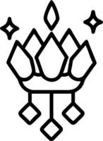 Holographic Loy Krathong with Glowing Gems vector