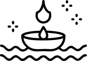 Holographic Loy Krathong with Glowing Sequins vector