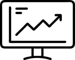 Holographic Sales Graph on Device Screen vector